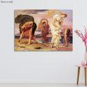 Canvas print Greek girls picking up pebbles, Leighton Frederic