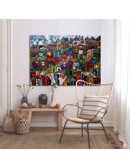 Πίνακας σε καμβά Φαβέλες, Paysage urbain, καμβάς 3