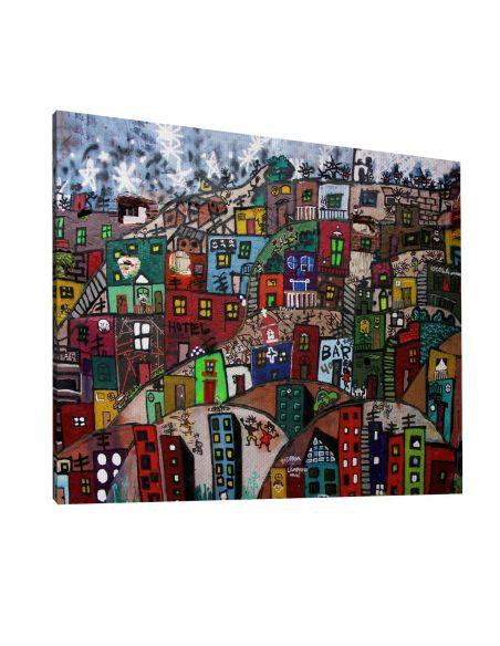 Πίνακας σε καμβά Φαβέλες, Paysage urbain, καμβάς 6