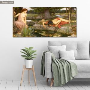 Canvas print Echo and Narcissus, Waterhouse J.W, panoramic