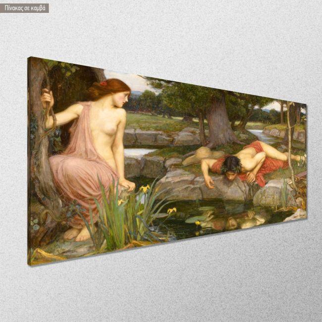 Πίνακας ζωγραφικής Echo and Narcissus, Waterhouse J.W, πανοραμικός