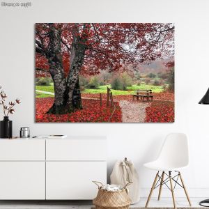 Canvas print Red leaves