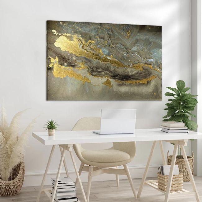 Πίνακας σε καμβά Gold marble texture, καμβάς 4