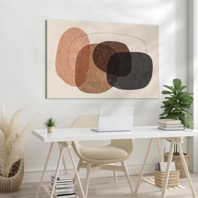 Πίνακας σε καμβά Oval shapes and texture, καμβάς 4