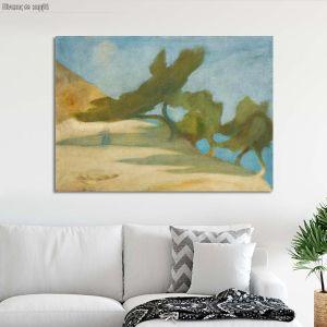 Canvas print Trees in Greek landscape, Oikonomou