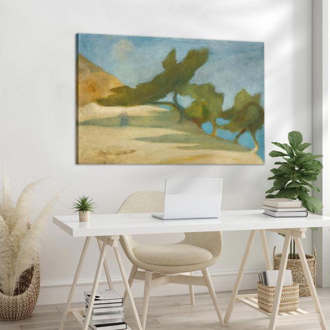 Canvas print Trees in Greek landscape, Oikonomou