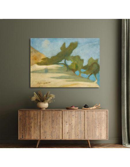 Canvas print Trees in Greek landscape, Oikonomou
