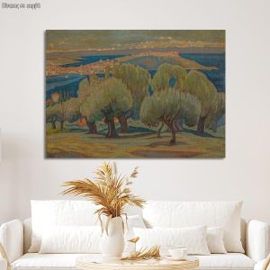 Canvas print Olive trees, Mytilini, Maleas
