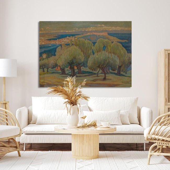 Canvas print Olive trees, Mytilini, Maleas