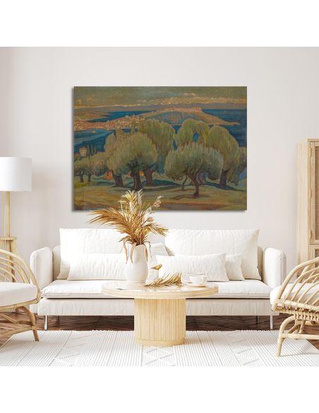Canvas print Olive trees, Mytilini, Maleas