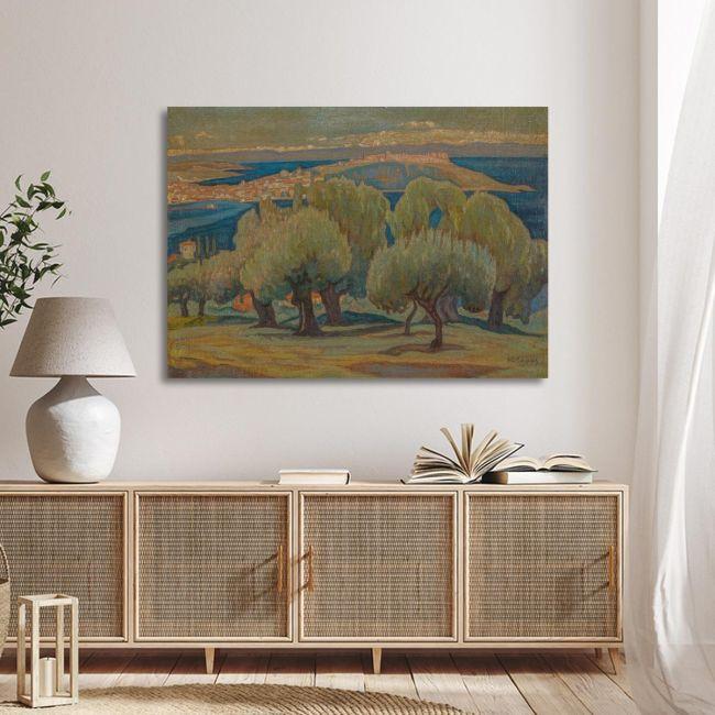 Canvas print Olive trees, Mytilini, Maleas