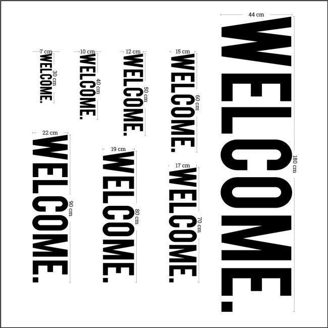 Αυτοκόλλητη λέξη, WELCOME.