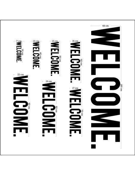 Αυτοκόλλητη λέξη, WELCOME.
