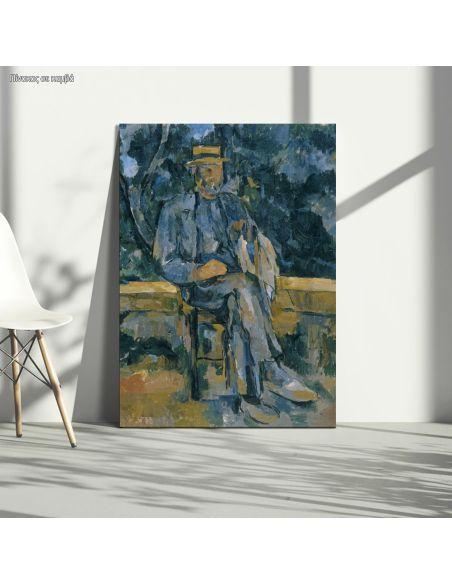 Canvas print Portrait of a peasant, Cezanne Paul