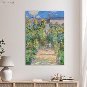 Πίνακας ζωγραφικής, Garden at Vetheuil, Monet, καμβάς 1