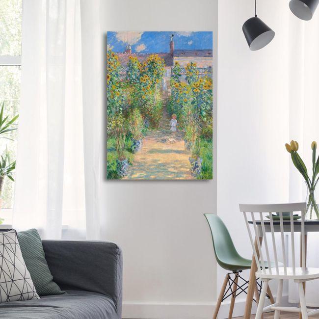Πίνακας ζωγραφικής, Garden at Vetheuil, Monet, καμβάς 3
