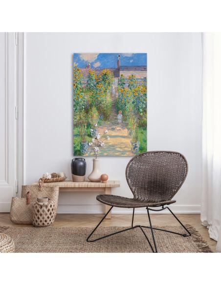 Πίνακας ζωγραφικής, Garden at Vetheuil, Monet, καμβάς 4