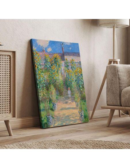 Πίνακας ζωγραφικής, Garden at Vetheuil, Monet, καμβάς 5