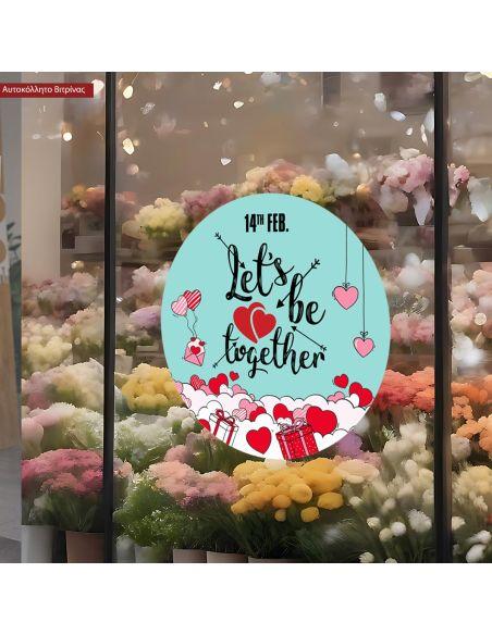 Shop window sales sticker, Let's be together
