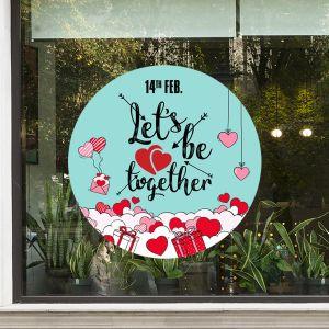 Shop window sales sticker, Let's be together