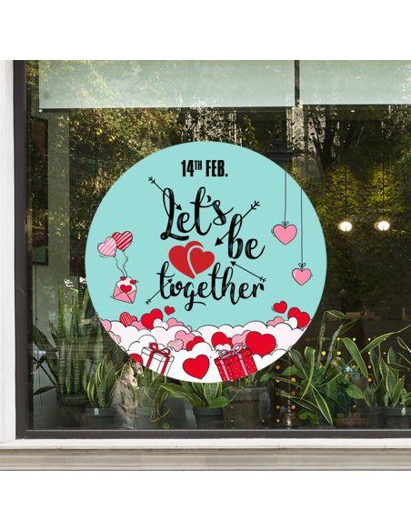 Shop window sales sticker, Let's be together