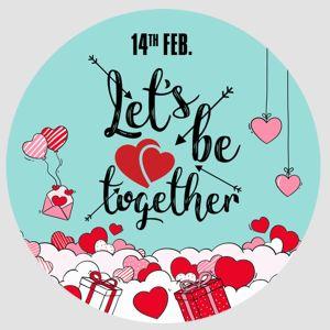 Shop window sales sticker, Let's be together 2