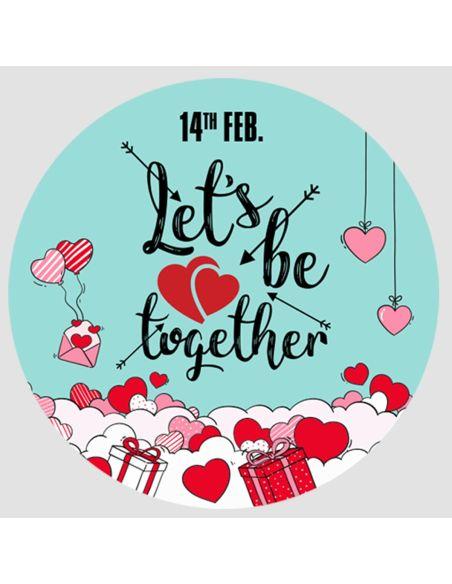 Αυτοκόλλητο βιτρίνας Αγίου Βαλεντίνου, Let's be together