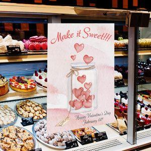 Shop window sales sticker, Make it sweet 2