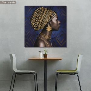 Πίνακας σε καμβά African woman facing right