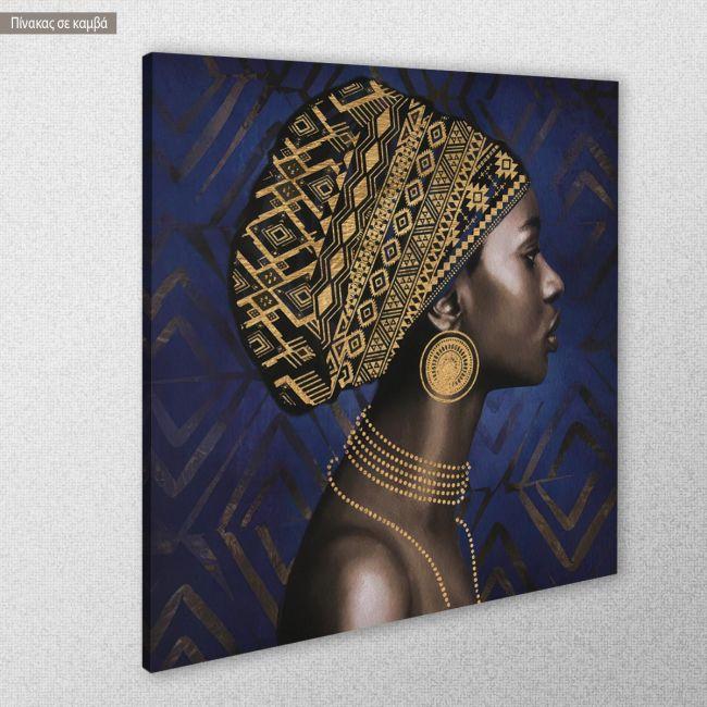 Canvas print African woman facing right