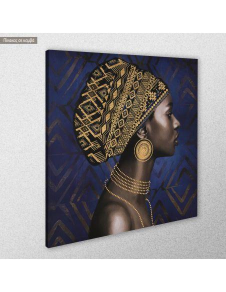 Canvas print African woman facing right