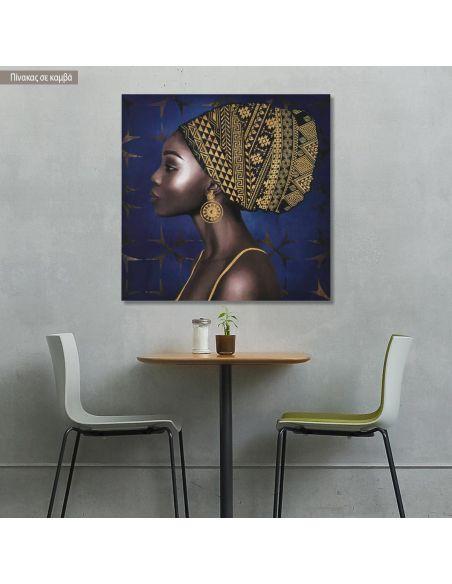 Canvas print African woman facing left