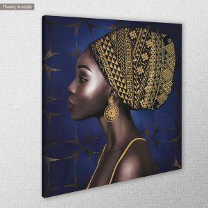 Canvas print African woman facing left 2