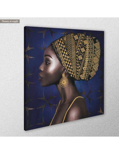 Canvas print African woman facing left