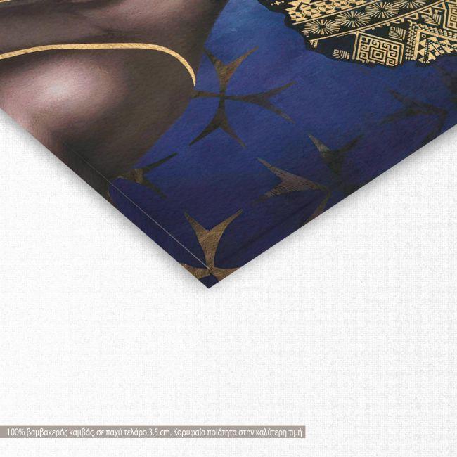 Canvas print African woman facing left