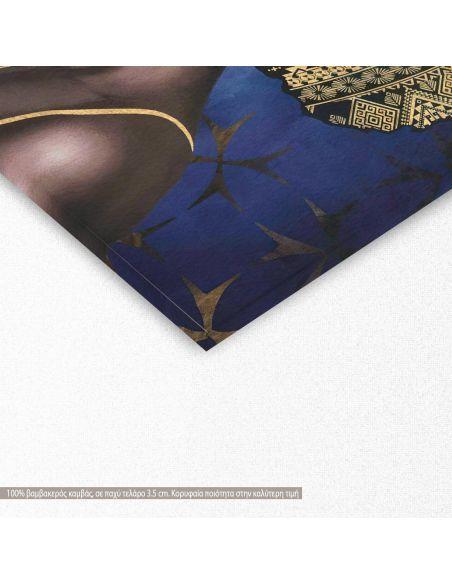 Canvas print African woman facing left