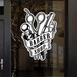 Barber shop window sticker, Art II