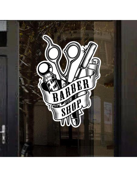 Barber shop window sticker, Art II