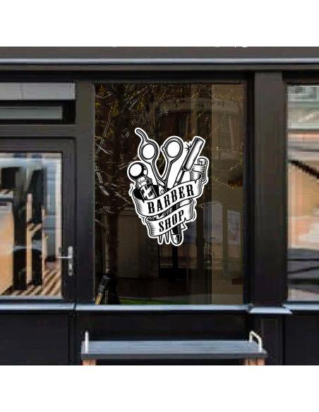 Barber shop window sticker, Art II