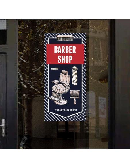 Barber shop window sticker, Art III