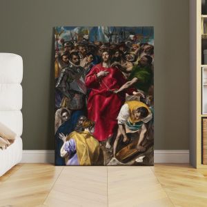 Πίνακας ζωγραφικής Η αποκάλυψη του Χριστού remastered El Greco Καμβάς τελαρωμένος
