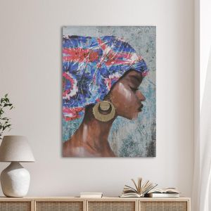 Canvas print, In blue (left))