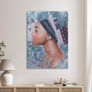 Canvas print, In blue (right)