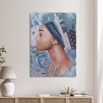 Canvas print, In blue (right)