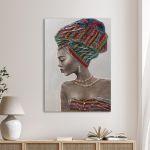 Canvas print, African woman right portrait