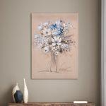 Canvas print Flowers in sketch