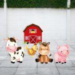 Wooden figures printed Farm animals