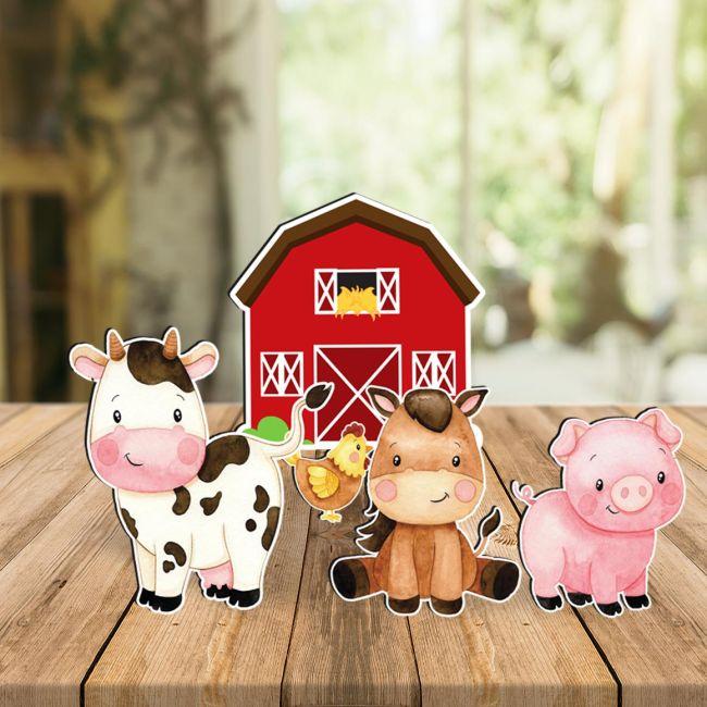 Wooden figures printed Farm animals II
