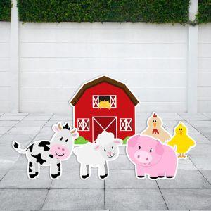 Wooden figures printed Farm animals