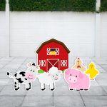Wooden figures printed Farm animals